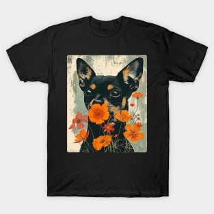 Chihuahua Flowers Photo Art Design For Dog Onwer T-Shirt